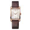 Calvin Klein K2M23620 Slim Windows White Square leather Strap watch