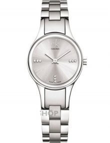 Calvin Klein Swiss Crystal Silver Ladies Watch K4323120