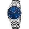 Calvin Klein K4N2114N Mens Time Classic Blue Silverstainless steel Watch 40mm Dial