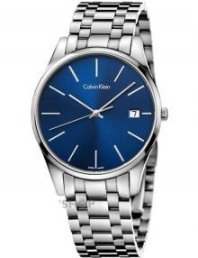 Calvin Klein K4N2114N Mens Time Classic Blue Silverstainless steel Watch 40mm Dial