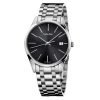 Calvin Klein K4N23141 Unisex Time Classic Black Silver Steel Watch