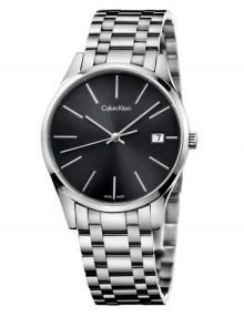 Calvin Klein K4N23141 Unisex Time Classic Black Silver Steel Watch