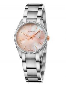Calvin Klein K5R33B4H Womens Silverstainless steelstainless steel Pink Dial Watch