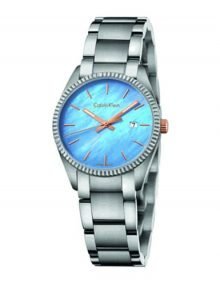 Calvin Klein K5R33B4X Ladiess Blue Dial Watch with Silverstainless steelstainless steel Band