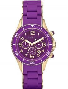 Marc by Marc Jacobs MBM2549 Ladies Purple Dial & Band Watch with gold plated stainless steelstainless steelstainless steel Case