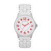 Marc By Marc Jacobs Ladies MBM2588 White Dial Silicone Wrapped Watch