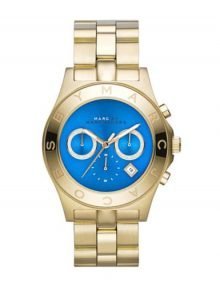 Marc by Marc Jacobs Blade Blue Dial gold plated stainless steel Tone Ladies Watch MBM3307