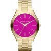 Michael Kors MK3564 Slim Runway gold plated stainless steel Pink Ladies Watch
