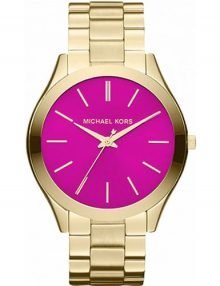 Michael Kors MK3564 Slim Runway gold plated stainless steel Pink Ladies Watch