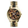 Michael Kors MK4284 Slim Runway Tortoise-shell Dial gold plated stainless steel-tone and Tortoise-shell Acetate Ladies Watch