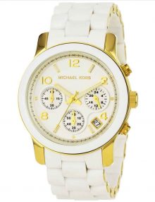 Michael Kors White Acetate Bracelet Strap Women's Watch MK5145