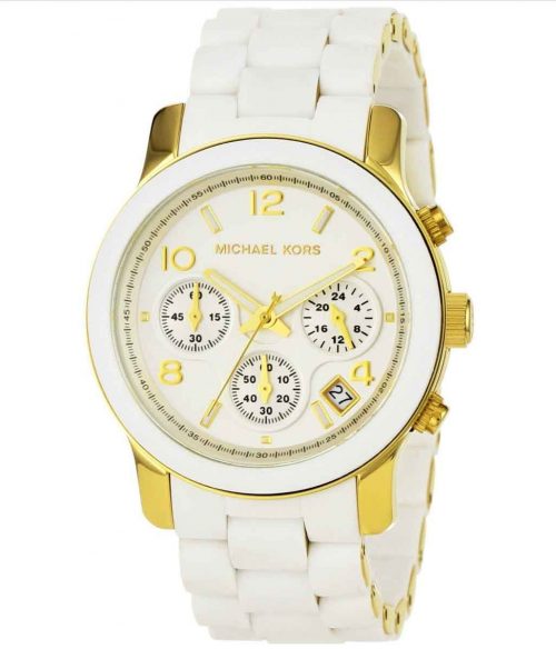 Michael Kors White Acetate Bracelet Strap Women's Watch MK5145