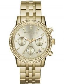 NEW Michael Kors MK5698 Womens gold plated stainless steel Ritz Watch