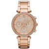 Michael Kors MK5857 Parker Glitz rose gold plated stainless steel Chronograph Ladies Watch