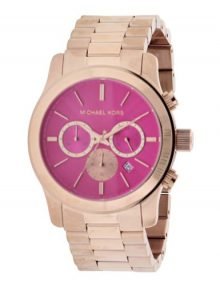 Michael Kors MK5931 Runway Pink Dial rose gold plated stainless steel-tone Ladies Watch