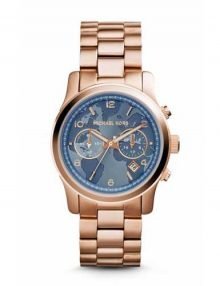 Michael Kors MK5972 Mid Size Hunger Stop 100 Series Chrono rose gold plated stainless steel-Tone Watch