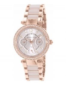 Michael Kors MK6110 Parker Women's Rose Gold Dial Stainless-Steel Quartz Watch