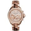 Michael Kors MK6159 Womans Wren Crystal Pave Dial rose gold plated stainless steel-Tone and Tortoise-Shell Acetate Watch