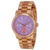 Michael Kors MK6163 Runway Women's Lilac Dial Gold Stainless-Steel Quartz Watch