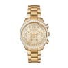 Michael Kors MK6187 Womens Brinkley gold plated stainless steel Dial Chronograph Watch with gold plated stainless steelstainless steelstainless steel Band