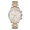 Michael Kors MK6188 Ladies Brinkley Silver Dial Two Tonestainless steelstainless steel Band Chronograph Watch