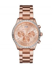 Michael Kors MK6204 Womens Brinkley rose gold plated stainless steelstainless steelstainless steel Band & Dial Chronograph Watch