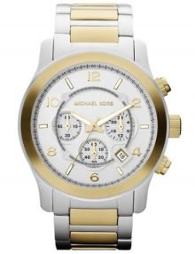 Michael Kors Runway Mk8283 Gold Two Toned Unisex Watch-0