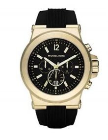 Michael Kors MK8325 Dylan Black Dial & Rubber Gents Watch