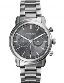 Michael Kors MK8369 Pennant Chronograph Grey Dial Gunstainless steel Ion-plated Mens Watch