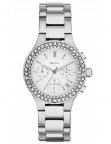 DKNY NY2258 Chambers Silver Dial Stainless Steel Chronograph Ladies Watch