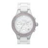 DKNY NY8524 Ladies White ceramic Chronograph Pink Crystal Glitz watch