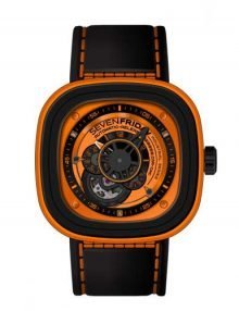 Sevenfriday P1-3 Orange Automatic Japanese Movement Wrist Watch