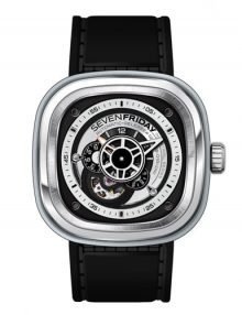 Sevenfriday P1B-1 Black nd Silver Automatic Japanese Movement Wrist Watch