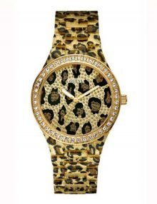 Guess Ladies' Seductive Leopard Style Glitz Quartz Watch
