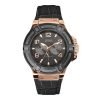 Guess W0040G5 Mensstainless steelstainless steel Case Watch with Black Calfskin Mineral Band