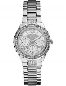 Guess W0111L1 Females Silver Stainless Chronograph Watch