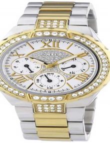 Guess W0111L5 Silver & Gold-Tone Stainless Ladies Females Chronograph Watch