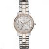 Guess W0305L3 34mm Silver & Rose Gold Stainless Ladies Chronograph Watch