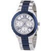 Guess W0413L1 Womans Multi-Function Silver & Blue Stainless Steel Watch