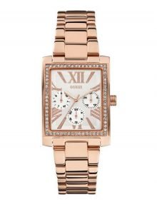 Guess W0446L3 Haven Stone rose gold plated stainless steel Ladies Retangular Watch