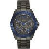Guess W0601G1 Males Flagship Black Stainless Watch with Blue Stainless Case
