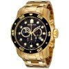 Invicta Pro Diver 0072 Gents Gold Plated Stainles Steel Chronograph Watch