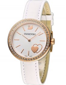 Swarovksi Daytime White Heart 5179367 Ladies Rose Gold Plated Stainles Steel Watch