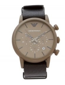 Emporio Armani AR1783 Gents Brown Stainless Steel Chronograph Watch