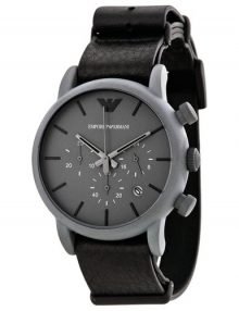 Emporio Armani AR1784 Gents Black Stainless Steel Chronograph Watch