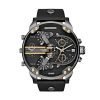 Diesel DZ7348 Mr. 2.0 Daddy Black Dial Black Leather Men's Watch