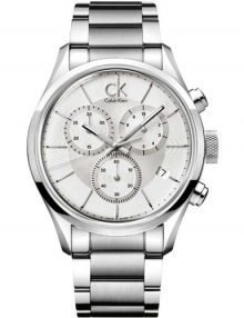 Calvin Klein K2H27126 Masculine Men's Silver Dial Stainless Steel Swiss Quartz
