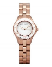 Marc by Marc Jacobs Small Blade MBM3076 Ladies Rose Gold Plated Stainless Steel Watch