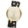 Michael Kors Runway Gold Womens' Mk2317 Leather Double Wrap Stud Watch-0