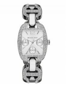 Michael Kors MK3233 Emma Women's Silver Dial Pave Crystal Bracelet Watch